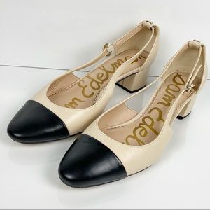 Sam Edelman Leah Cutout Cap Toe Block Heel, Size 9